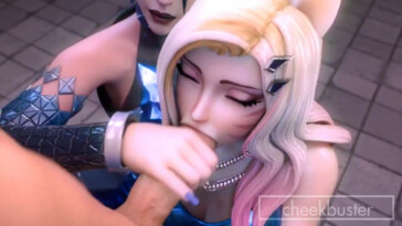 KDA Ahri and Kai'sa teamwork