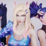 KDA doing a promo shoot