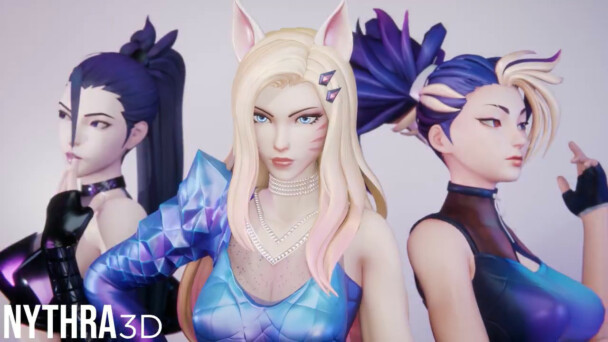 KDA doing a promo shoot