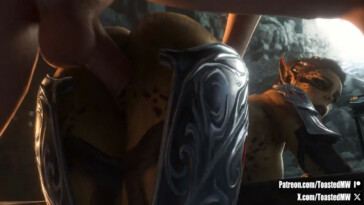 Lae'zel wet pussy fucked in standing doggystyle