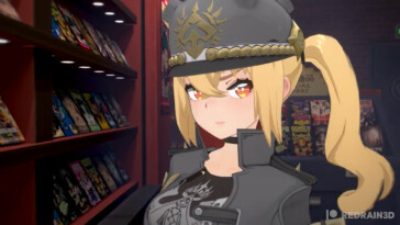 Luciana de Montefio visiting video store