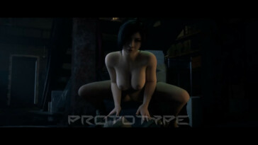 Nude Ada Wong riding Leon