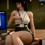 Office Lady Gentiana footjob pov