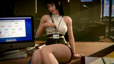 Office Lady Gentiana footjob pov