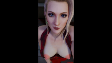 Scarlet standing handjob pov