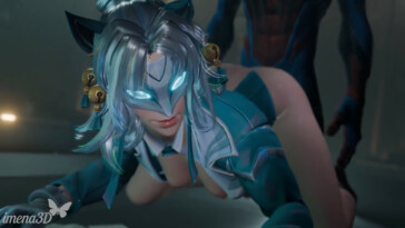 White Fox taking a break with Spidey