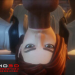 White suit Black Widow blowjob