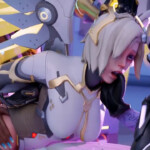 Widowmaker watching Futa Domina fucking Mercy