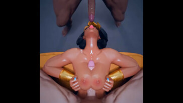 Domina titty and throat fucked