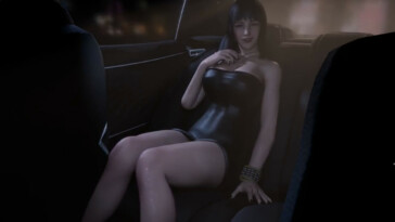 Gentiana teasing in the back seat