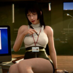 Office Lady Gentiana footjob