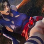 Psylocke having an outdoor sex