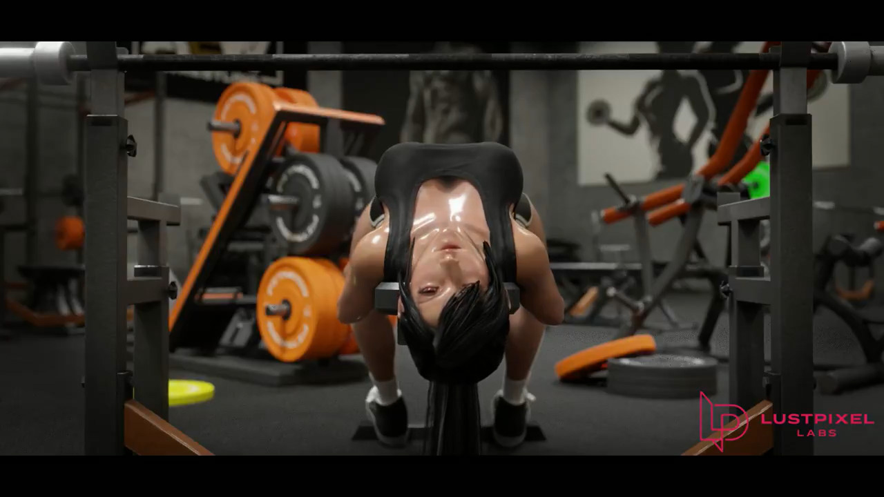 Tifa Lockhart getting horny in the gym