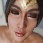 Wonder Woman handjob and swallow pov