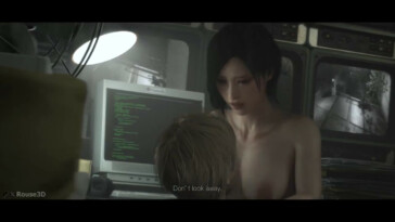 Ada Wong riding Leon midway