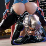 Black Cat ass up for Spider-man
