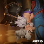 Black Cat upside down blowing Spidey