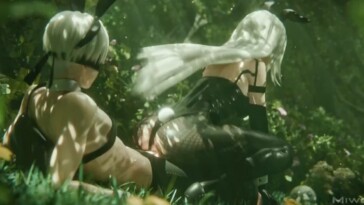 Bunny A2 creampied in the garden