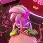 Chica giving a beakjob