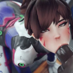 Cute D.va face fucked (Blacked)