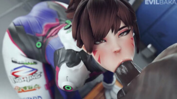 Cute D.va face fucked (Blacked)