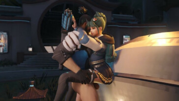 Hanzo fucking and cumming in Kiriko
