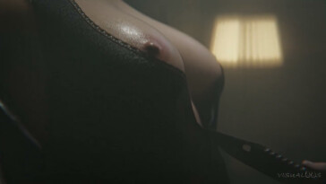 Lara Croft standing sex and blowjob
