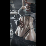 Tifa Lockhart show off her abs