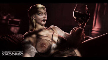Vampire Emma Frost fucked and creampied