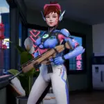 D.va performs well in Fortnite