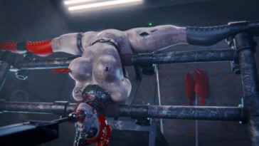 Harley Quinn trapped in a machine