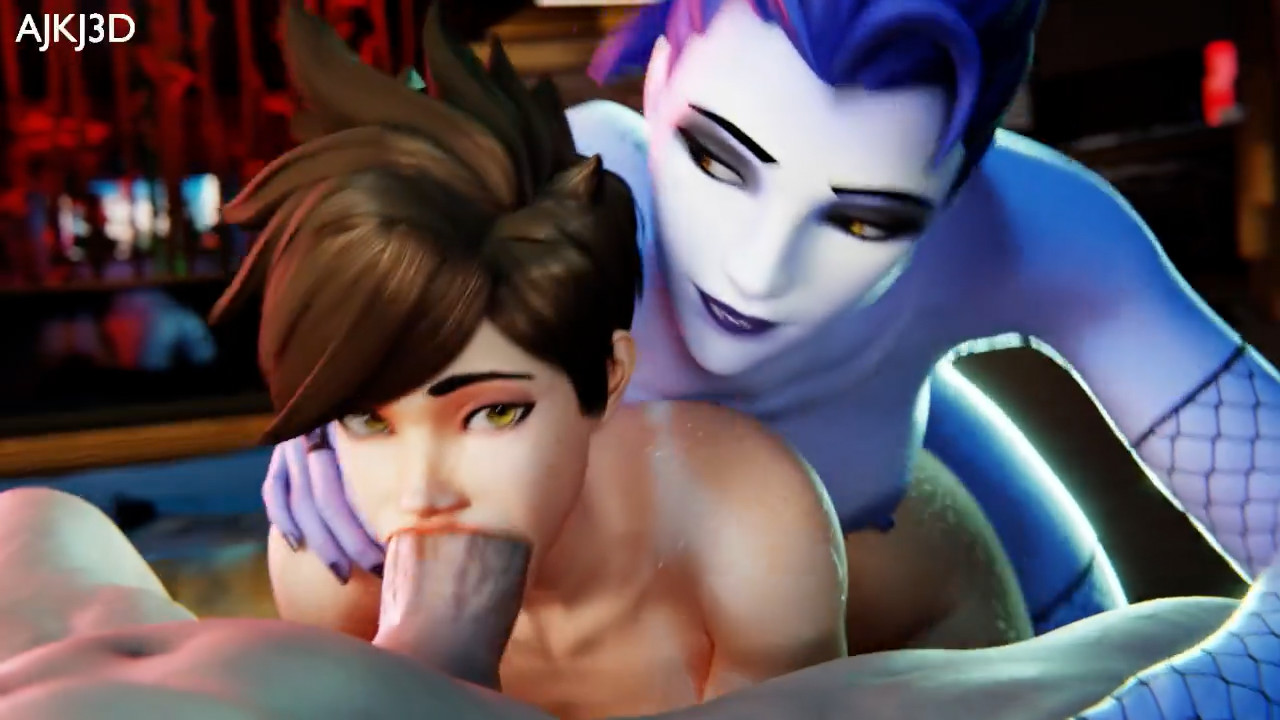 Tracer blowjob and proneboned by Futa Widow