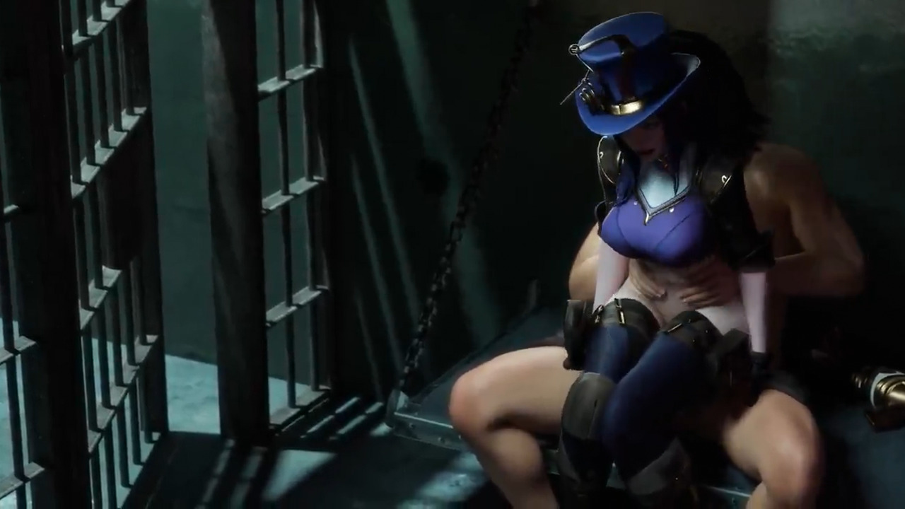 Caitlyn riding the prisoner