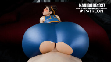 Chun-li backing her big butt in