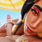 Domina handjob on the beach pov