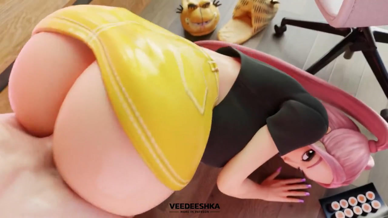 Mira bending over