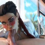 Summer Loba giving a blowjob