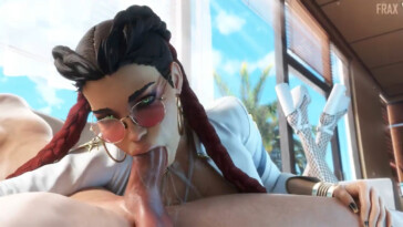 Summer Loba giving a blowjob