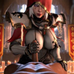 Adepta Sororitas giving a handjob