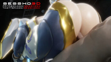 Bunnii O'hare in reverse cowgirl ride