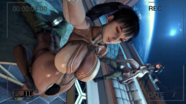 Eve and Raven milking human