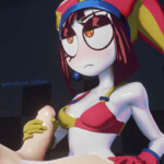 Evil Pomni handjob and cumshot