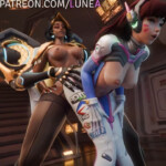 Futa Domina fucking D.va from behind