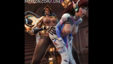 Futa Domina fucking D.va from behind