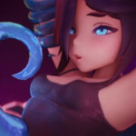 Hydro slime exploring Mona's ass