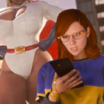 Power Girl riding Futa Barbara