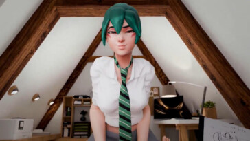 Studying hard with Kiriko