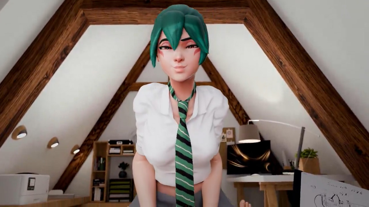 Studying hard with Kiriko