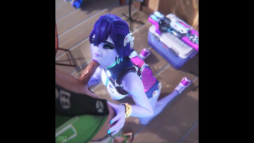 Summer Widowmaker giving a fellatio