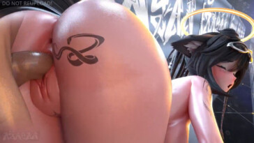 Aznyan bends over to get dicked